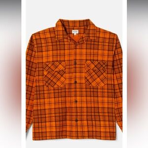 NWT Re/Done 1950s straight bottom plaid shirt MEDIUM